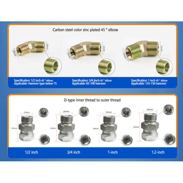 Quick Connect Excavator Arm Iron Pipe Assembly Globe Valve Accessories