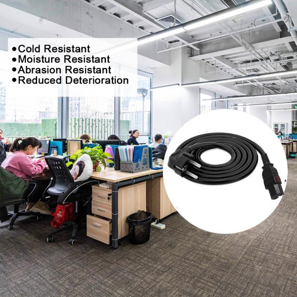 Schuko CEE 7/7 к IEC C15 Кабель питания 250В 16А 3м