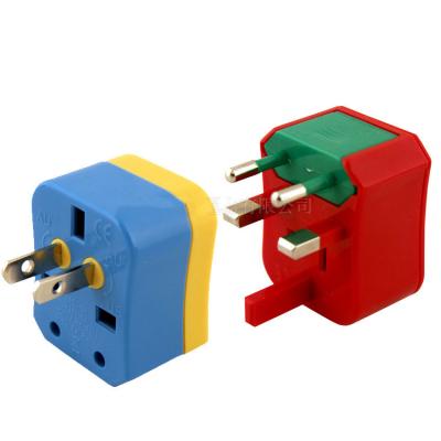 Adaptador de viagem AC preto, 58*58*56mm EUA Reino Unido AUS UE Adaptador de viagem universal