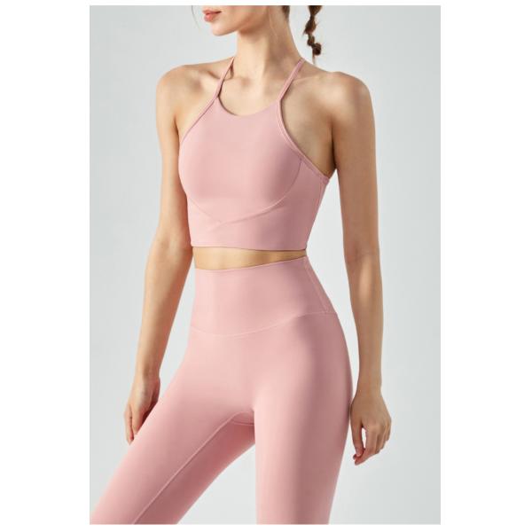High Collar Yoga Vest Sling Fitness Strap Womens Sports Bra Shockproof Female Workout Clothing