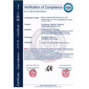SUZHOU STPLAS MACHINERY CO.,LTD Certifications