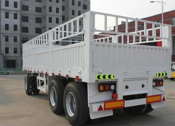 3 Axles Side Tipper Dump Full Semi Truck Trailer With Side Wall Height 600-1500mm