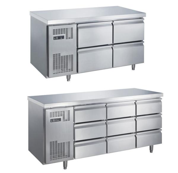 Commercial sous-sol en acier inoxydable 4 tiroirs réfrigérateur