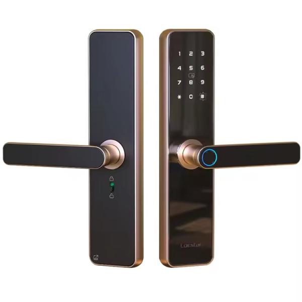 Tuya Wifi Electronic Door Lock 35mm - 55mm Smart Card Door Lock Password Key Unlock