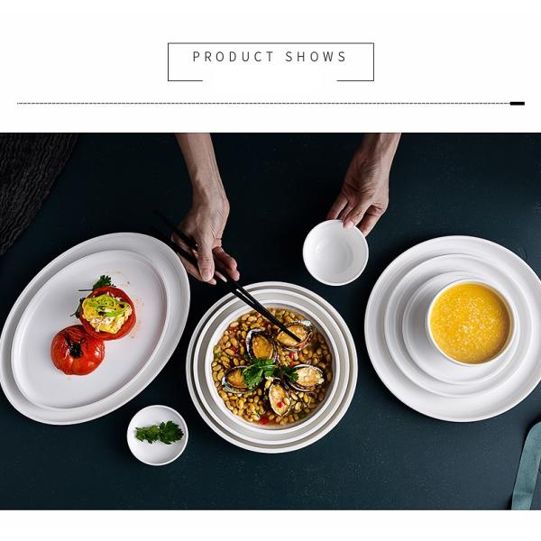 Savall Classic White Porcelain Dinnerware Sets For Cafes Weddings