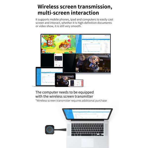 Касание LCD взаимодействующее Whiteboard радиотелеграфа умное портативное совсем в одном