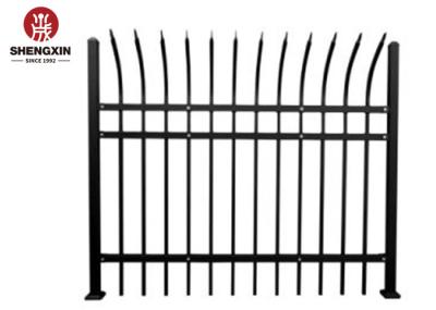 Powder Coated Black Rust Proof Steel Fence Panel Wrought Iron Spears Metal