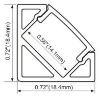 LED Linear lighting Aluminum profile decoration for corner milky cover