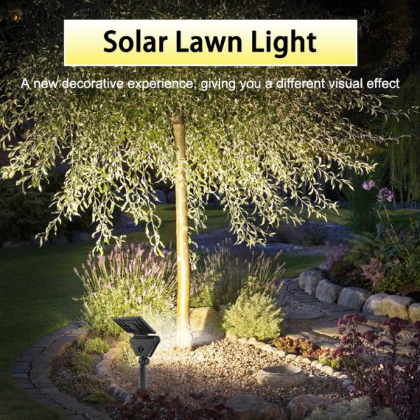 16LED Solar Lawn Light 12W Super Bright Beads Double Angle Adjustable With Removable Rod