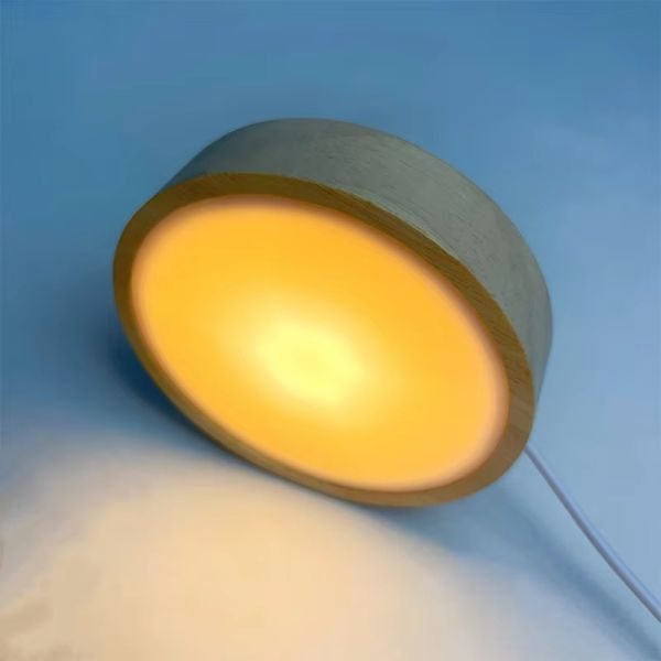 Warm White LED Base Sublimation PET Blanks LED Night Light For Heat Press