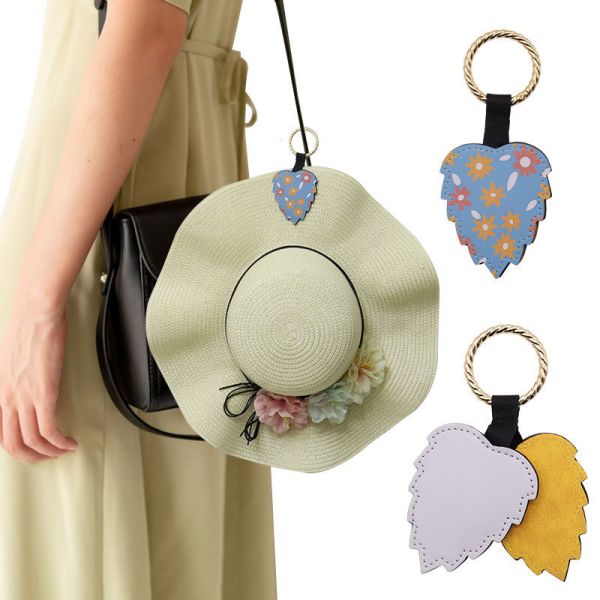 Heart Shape Sublimation Magnetic Hat Clip Leather Keychain Money Clip Holder Wallet Magnet Keyring Key Holder Book Mark