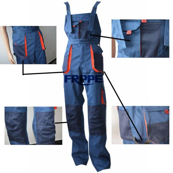 Blue Cotton Arc Protective Flame Resistant Bibs