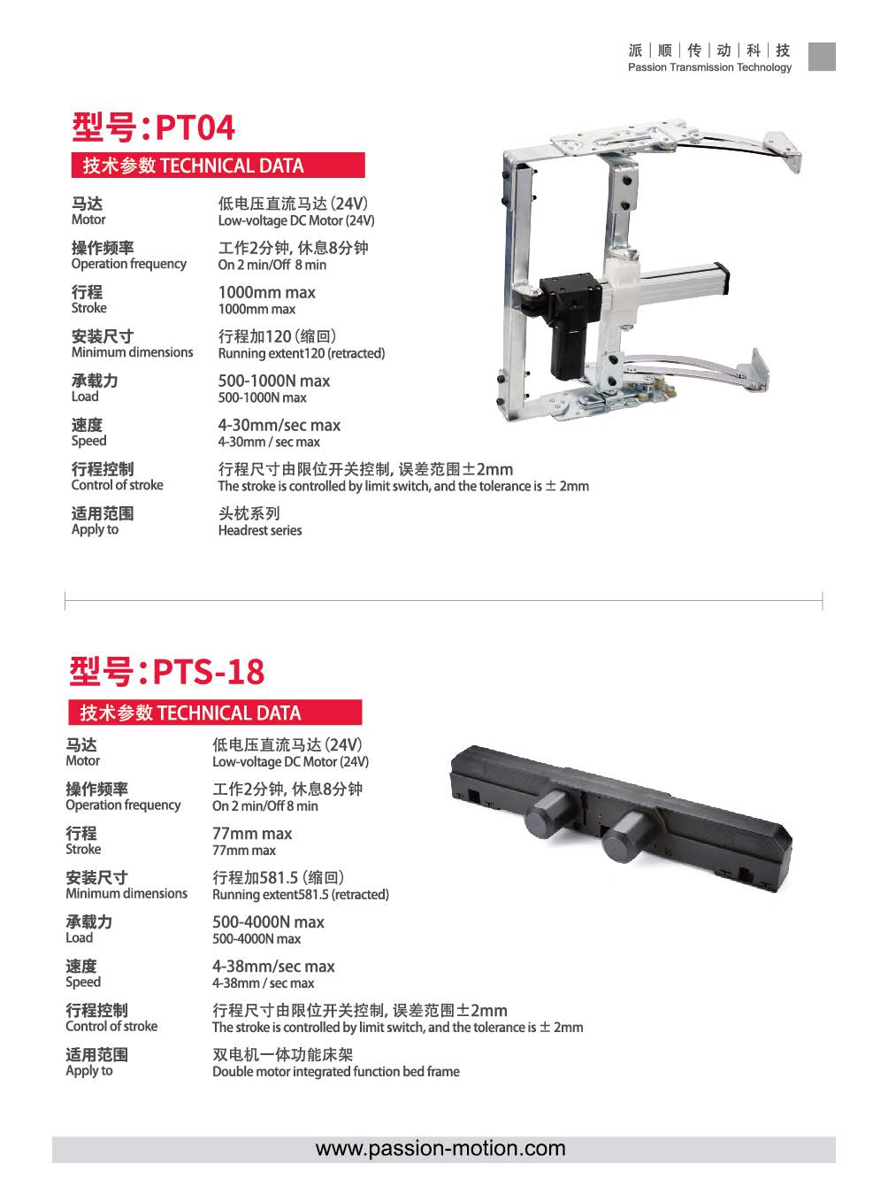 Hgih Quality Low Price Low Noise Linear Motor 4000N 400KG Hospital Bed Appliance Usage Furniture Small Linear Actuator 12/24V