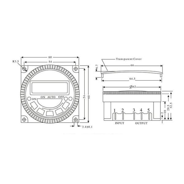 CN304A 16A DC/AC 12V 24V microcomputer digital timer