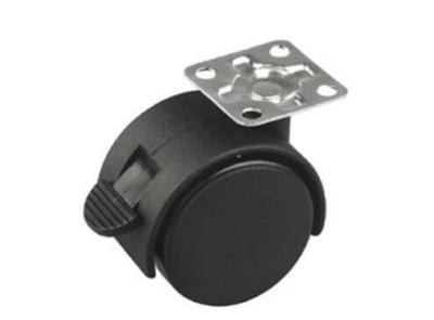 Plastic + Iron Roller Wheels For Furniture , Desk Chair Wheels Smooth Running