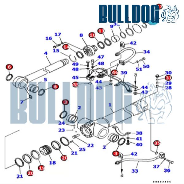 PC138US-8 Komatsu Excavator Seal Hydraulic Cylinder Repair Kits 707-99-38440