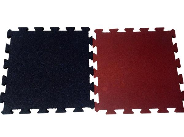 Red Interlocking Rubber Mat Portable Textured Rubber Floor Tiles Removable
