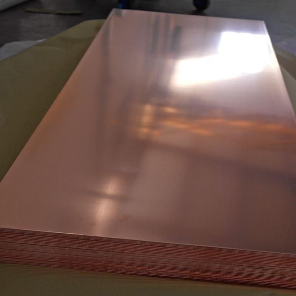 ASTM EN DIN JIS GB Standard Copper Sheet & Plate 0,4 - 100 mm Placa macia de cobre
