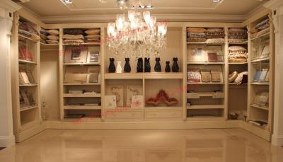 Luxcury Indoor Villa Furniture wood in-wall Wardrobe room by ivory white with mirror