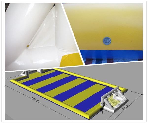 Waterproof 0.6mm PVC Inflatable Sports Field , Inflatable Football Pitch