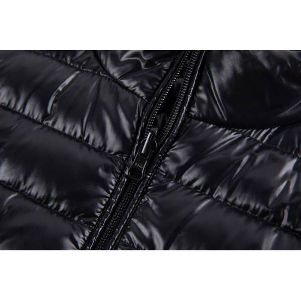 Men's Ultra Light Shiny Black Wind-Resistant Down Jacket Packable Puffer Jacket