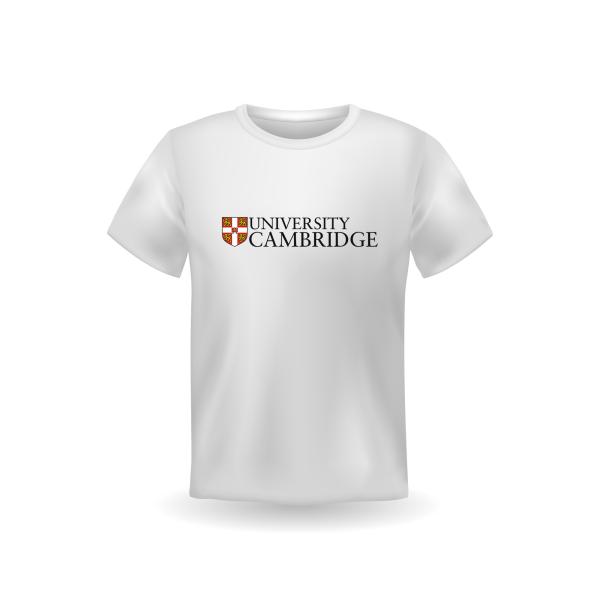 T-Shirt universitário e promocional de tecido respirável com logotipo personalizado e manga curta