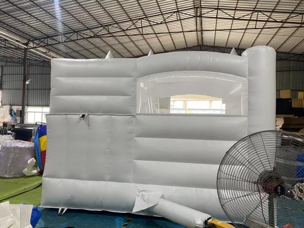 Jumping Castle Inflatable Bounce House White Bouncy Castle With Slide for Outdoor Kids