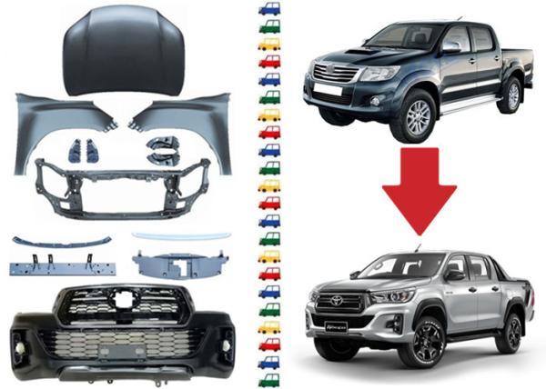 Export Auto Parts Body Kits For Toyota Hilux Vigo 2009 2012 , Upgrade To Hilux Rocco