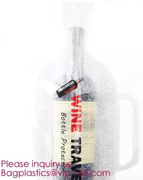 Bottle Protector Bubble Travel Bag,Travel Trip Bag With Bubble Inside And Double ks,Sleeve Travel Bag - Inner Skin