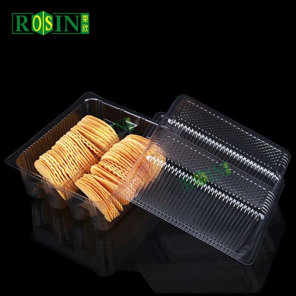 Transparent Plastic Biscuit Packing Tray Disposable Thermoformed PET