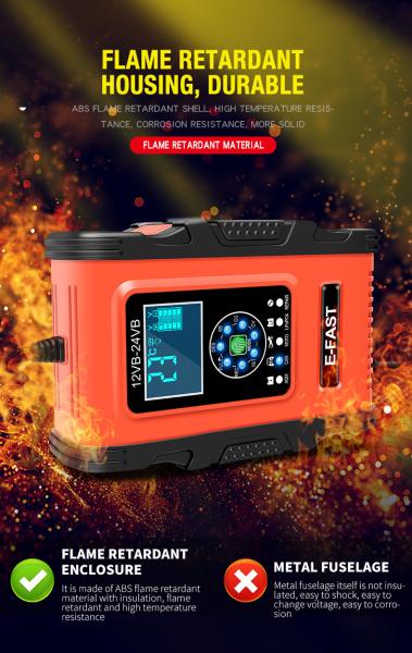 60V 8A 7 Segment Intelligent Automatic Car Battery Charger