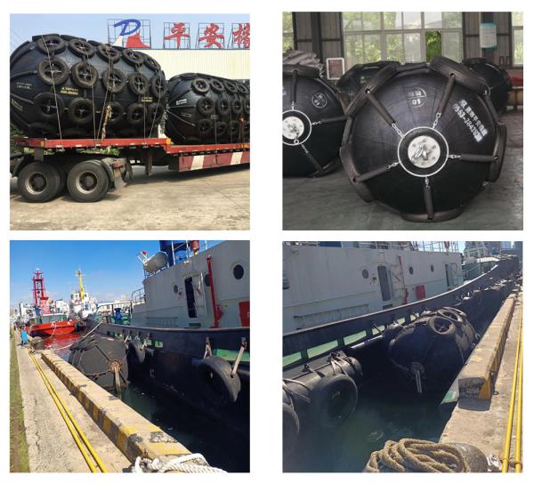 Black/Grey 50kpa Inflatable Pneumatic Marine Natural Rubber Fender Acceptable OEM/ODM