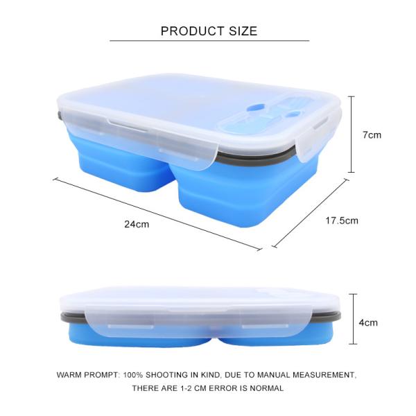 Compartimento Bento Box For Adults dobrável do retângulo 3