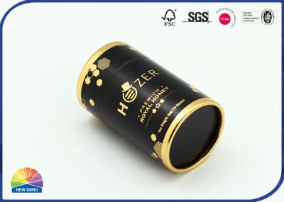 Gravação de empacotamento de papel do tubo do presente do ouro preto UV da cópia 182gsm