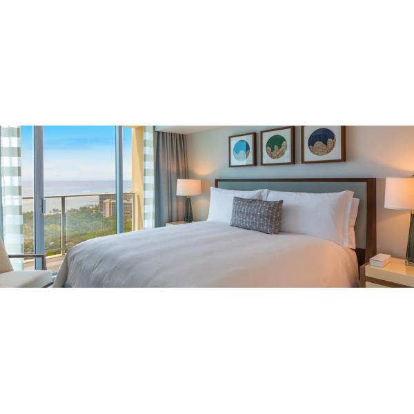 Metal Wooden Luxury Hotel Bedroom Furniture Sets , Modern Hospitality Furniture