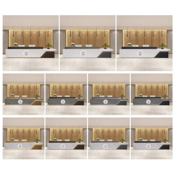 Modern Bar Furniture Fashionable Custom New Design LED Light Wood Table Restaurant Bar Counter Customization