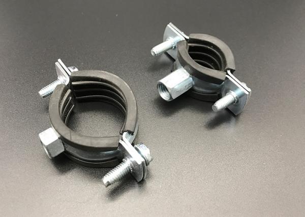 EPDM Heavy Duty Pipe Clamp Rubber Coated M10 M8 Electric Zinc