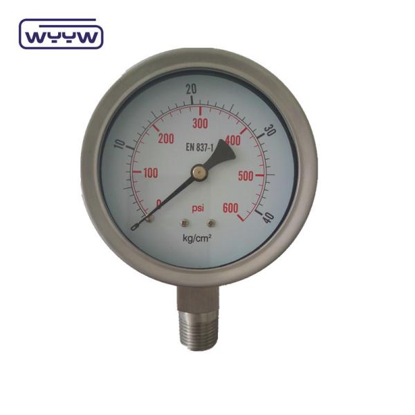 100mm All SS304 Safety Glass Bayonet Pressure Gauge 1 Year Warranty