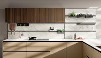 Armoires de cuisine en bois classique sur mesure Solutions de stockage avec armoire blanche