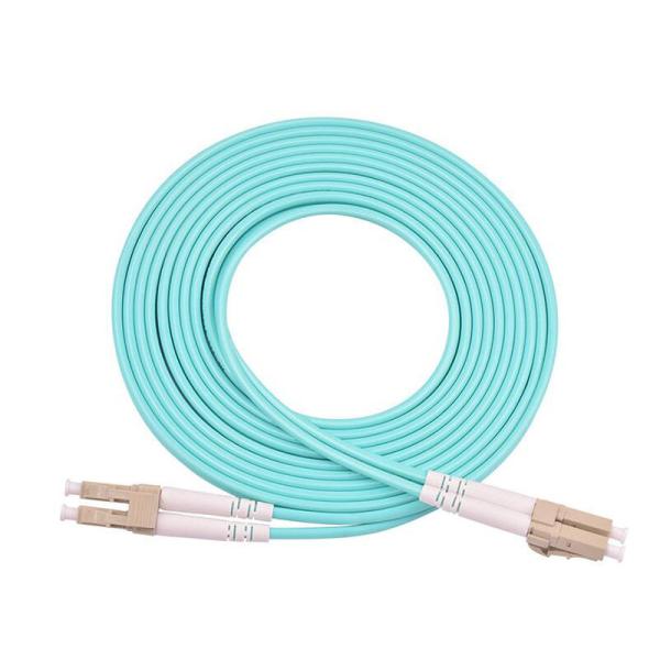LC To LC Fiber Optic Patch Cord Lc Duplex OM3 Aqua 3 Meter Multimode