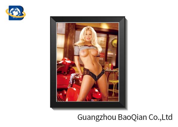 3D Flipped Wall Decorative Photos With Sexy Naked Beautiful Girl