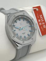 Reloj clásico de silicona negro con correa Reloj masculino con banda elástica