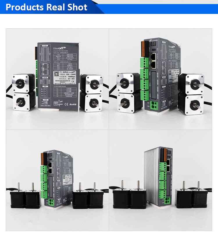 Lichuan 4A DC Open Loop Stepper Motor Drivers Kit EtherCAT 0.52N.m 2 Phase Nema17 DC24V~50V 2.0A