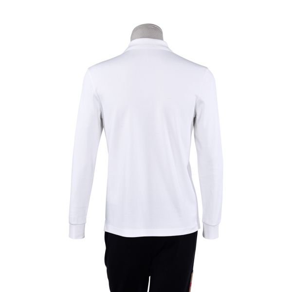 OEM ODM Custom  Design Mens White Colour Embroidered Manufacturer Long Sleeve Polo TShirt