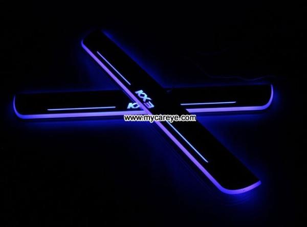 Kia KX3 Car accessory stainless steel scuff plate door sill plate light LED