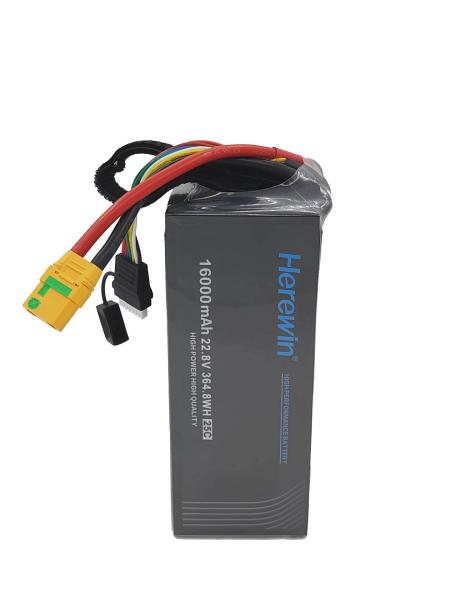 Herewin 6S1P 25C Lipo Drone Battery Pack 16000mAh 22.8V 2C 1.96KG