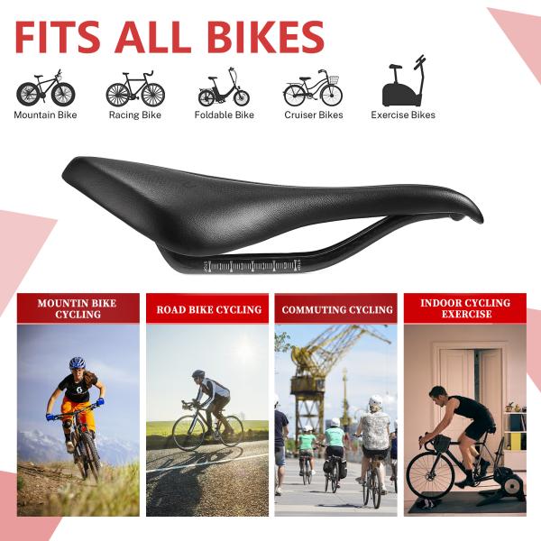 Ergonomic Arch Bicycle Saddle Seat Light Weight 149g Imitation Leather Shell