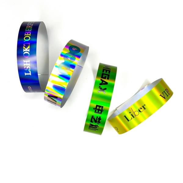 Pulseras de fiesta con brillo a la moda suavizables suaves y amigables para la piel Brazalete láser brillante