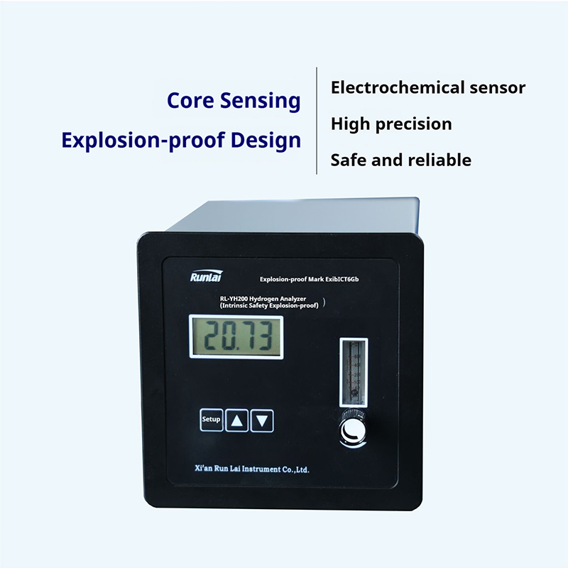 0-1000ppm Hydrogen H2 Gas Detector Sound Alarm Customizable Online Gas Meter