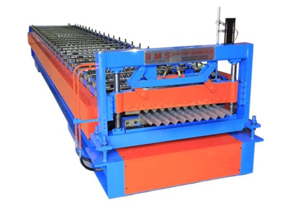Customized Corrugated Sheet Roll Forming Machine , Corrugated Roof Making Machine